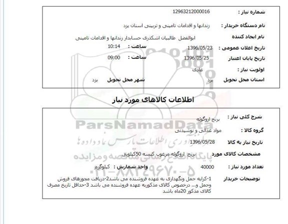 استعلام برنج اروگوئه