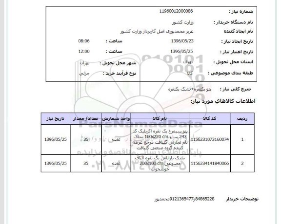 استعلام ,استعلام پتو