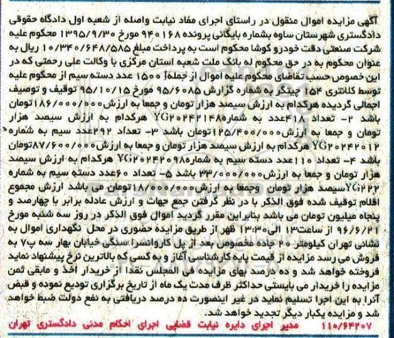 مزایده1500 عدد دسته سیم