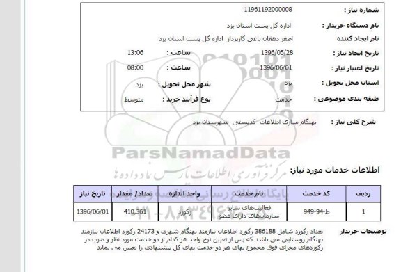 استعلام ,استعلام  بهنگام سازی اطلاعات 