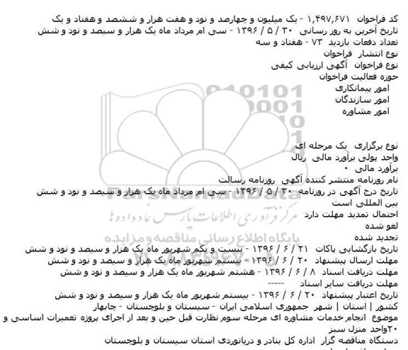ارزیابی کیفی اجرای پروژه تعمیرات اساسی و ۲۰واحد منزل سبز  