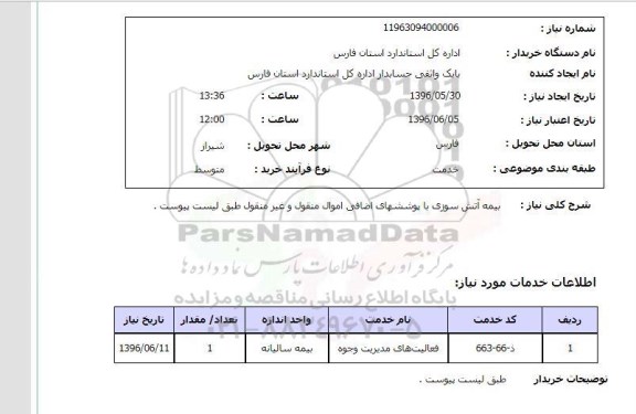 استعلام ،استعلام بیمه آتش سوزی با پوششهای اضافی اموال منقول و غیرمنقول 