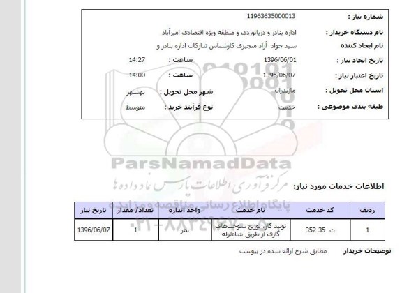 استعلام، استعلام تولید گاز، توزیع سوخت های گازی از طریق شاه لوله