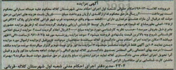 مزایده 1000 قطعه سهام