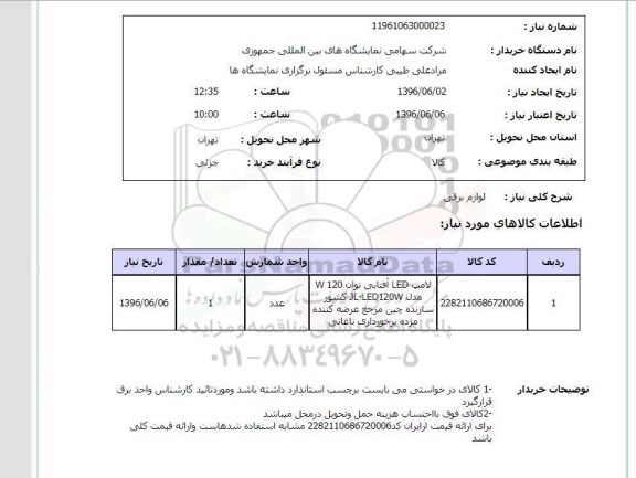 استعلام, استعلام  لوازم برقی