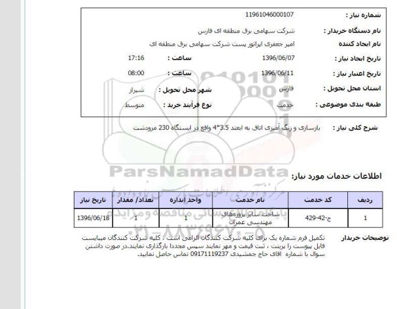 استعلام بازسازی و رنگ آمیزی اتاق