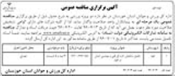 آگهی برگزاری مناقصه عمومی ,مناقصه تکمیل ساختمان اداره 