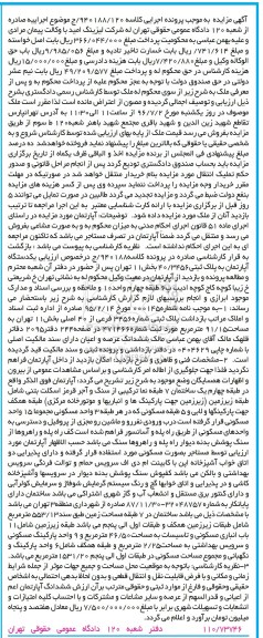 مزایده آپارتمان طبقه 4 ساختمان 7 طبقه