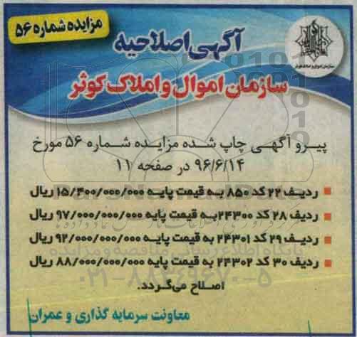 اصلاحیه مزایده فروش املاک اقساطی بدون کارمزد