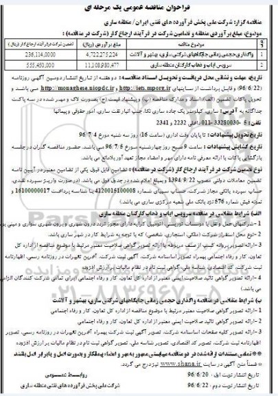 فراخوان مناقصه عمومی, فراخوان  واگذاری حجمی زمانی جایگاه های شرکتی ساری ، بهشهر و آلاشت 