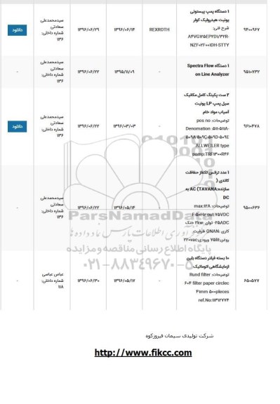استعلام ،  استعلام یک دستگاه پمپ پیستونی یونیت هیدرولیک کولر ...