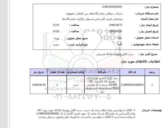 استعلام , استعلام ست کامل رومیزی 12 تکه مدیریتی 