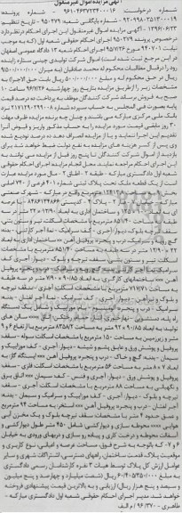 مزایده,مزایده یک قطعه ملک پلاک ثبتی 401 فرعی
