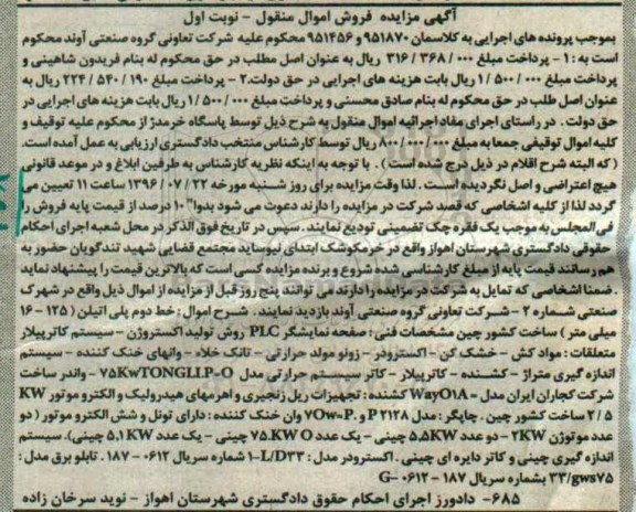 مزایده, مزایده خط دوم پلی اتیلن....
