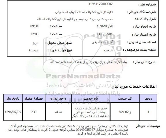 استعلام , استعلام  پیاده کردن محل چراغ روی زمین از نقشه