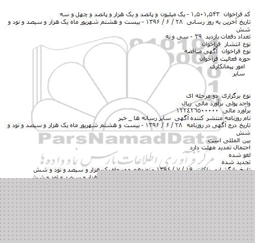 مناقصه فایناس 3**F B 