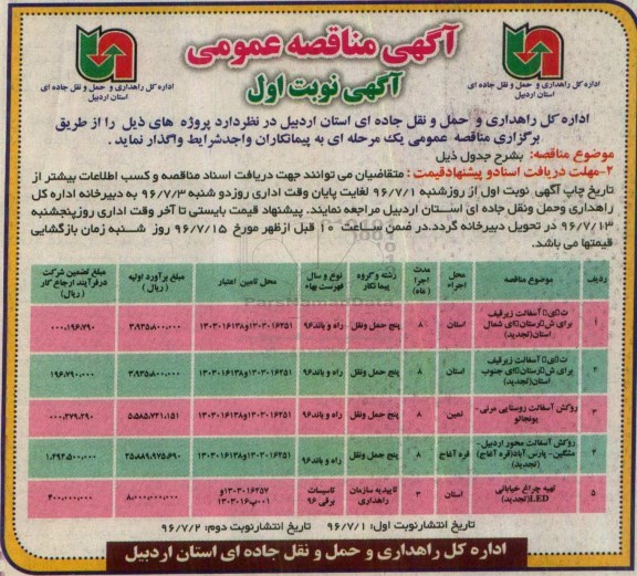 آگهی مناقصه عمومی , مناقصه تهیه آسفالت زیر قیف برای شهرستان 