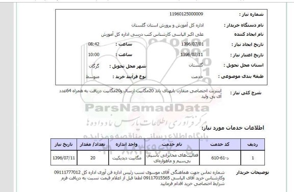 استعلام,استعلام اینترنت اختصاصی متقارن با پهنای باند 