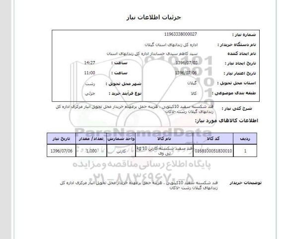 استعلام , استعلام  قند سفید شکسته 