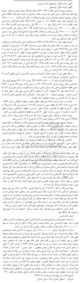 مزایده ,مزایده سه دانگ مشاع از زمین مساحت 1021.53متر