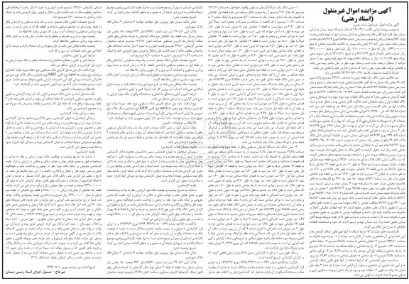 مزایده,مزایده سند مالکیت ششدانگ زمین مساحت 247.70متر