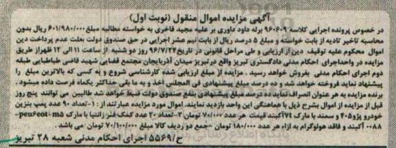 آگهی مزایده,مزایده تعداد 90 عدد پمپ بنزین خودرو 