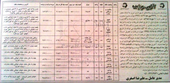 مزایده ,مزایده فروش ده مورد املاک
