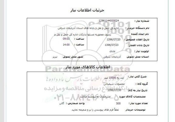 استعلام، استعلام ضد یخ 
