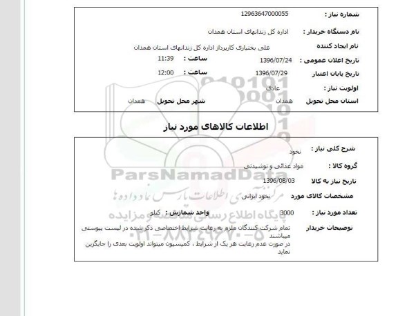 استعلام, استعلام نخود