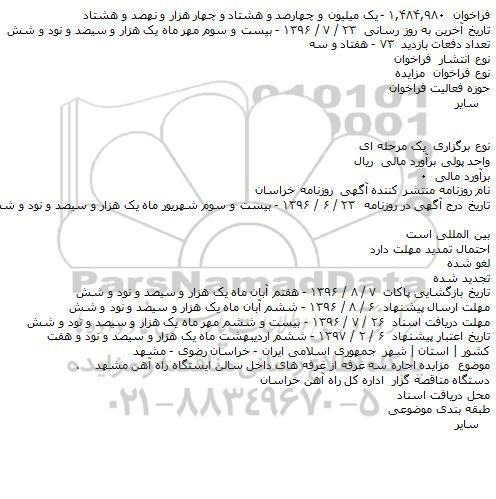 مزایده ,مزایده اجاره سه غرفه