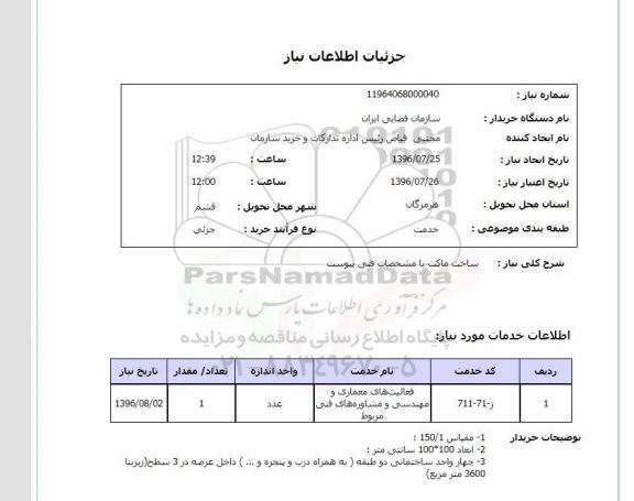 استعلام,استعلام ساخت ماکت