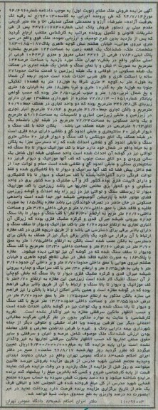 مزایده,مزایده ششدانگ زمین مساحت 144متر