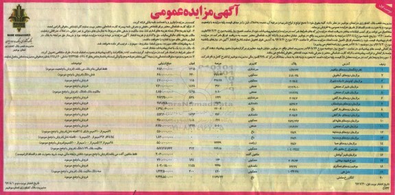 مزایده,مزایده فروش املاک کاربری مرغداری مسکونی صنعتی دامداری باغ 