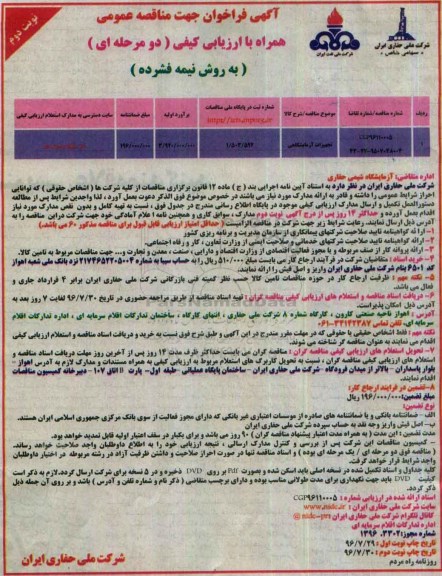 آگهی فراخوان,آگهی فراخوان تجهیزات آزمایشگاهی  نوبت دوم 