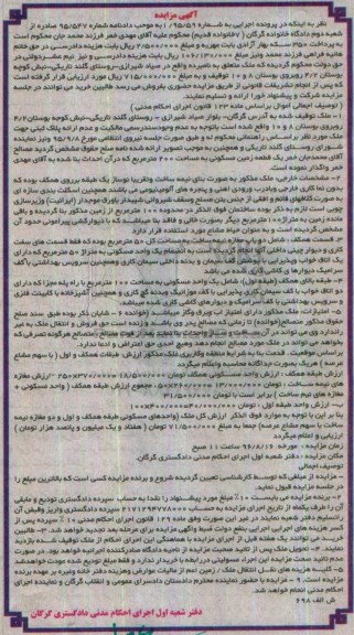 مزایده,مزایده قطعه زمین مسکونی مساحت دویست متر