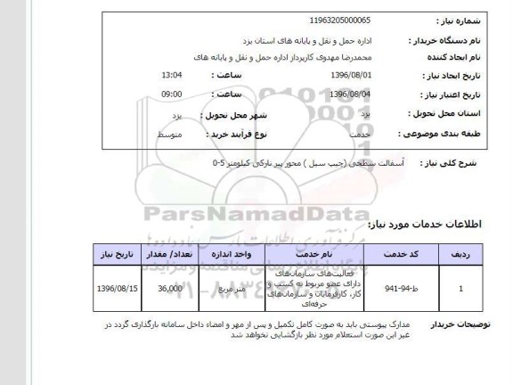 استعلام, استعلام آسفالت سطحی (چیپ سیل) 