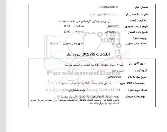 استعلام ,استعلام وسایل خانه