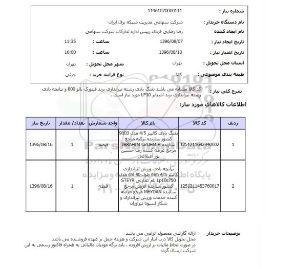 استعلام , استعلام تفنگ بادی و..