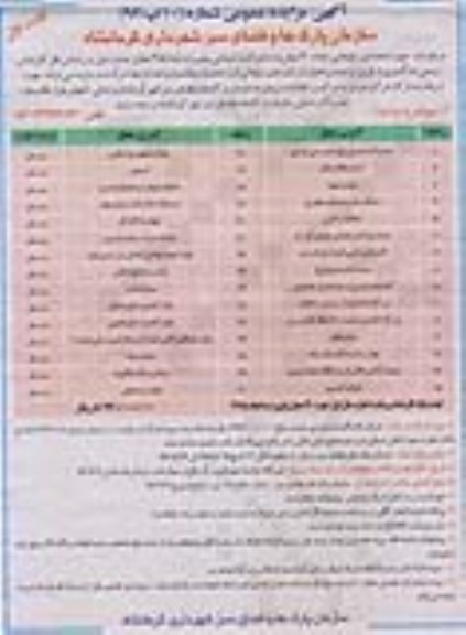 مزایده ,مزایده تعداد ۳۰ محل پایه های ثابت تبلیغاتی بیلبورد