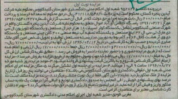 مزایده, مزایده یکدستگاه کولر اسپیلت 18 هزار و ...