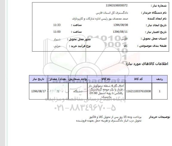 استعلام , استعلام اجاق گاز 