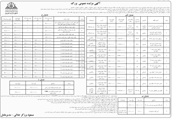 مزایده ,مزایده ماشین آلات و آهن آلات و فروش ساختمان