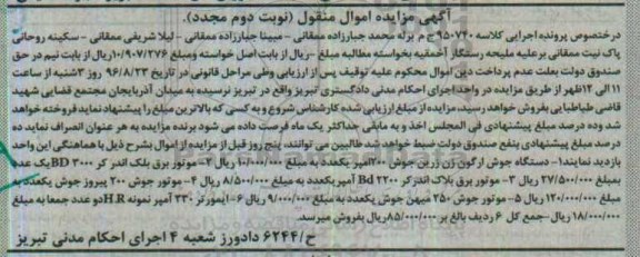 آگهی مجدد مزایده , مزایده دستگاه جوش آرگون زن.... - مجدد نوبت دوم