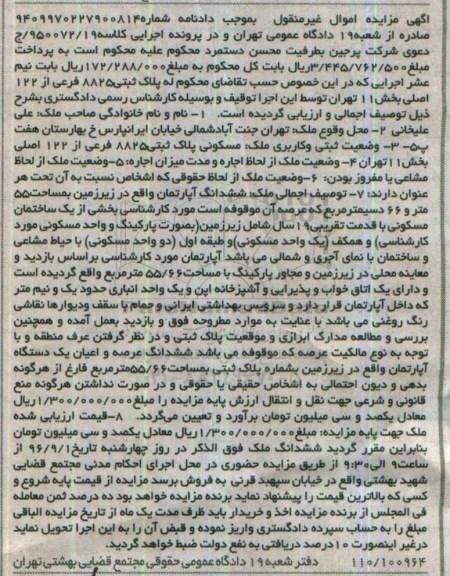 مزایده,مزایده یک ساختمان مسکونی 