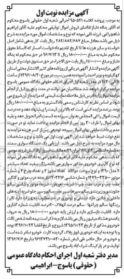 مزایده,مزایده فروش یک دستگاه خودرو سواری سمند