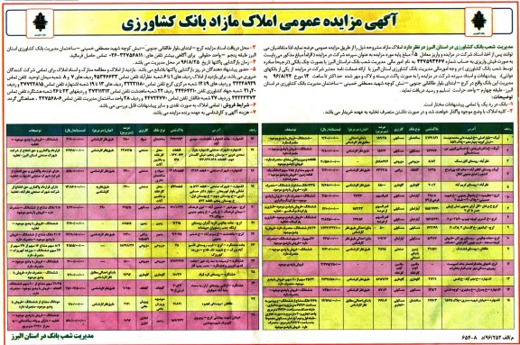 مزایده,مزایده عرضه املاک مازاد 
