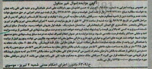 مزایده,مزایده سرقفلی مغازه یک دهانه