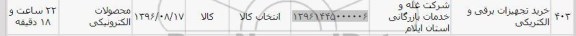 استعلام, استعلام خرید تجهیزات برقی و الکتریکی