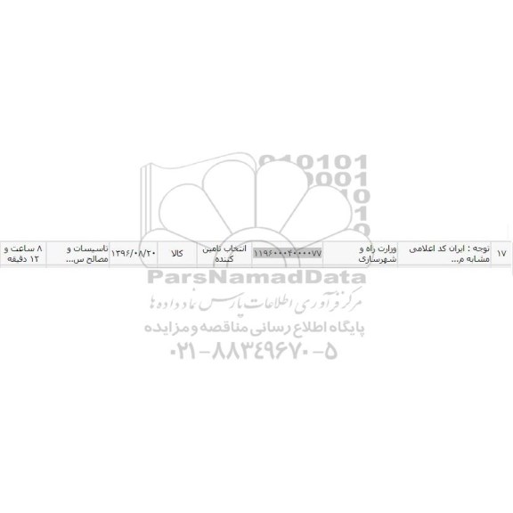 استعلام ,استعلام تاسیسات و مصالح