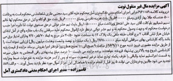 مزایده,مزایده سرقفلی مغازه مساحت 20.50متر